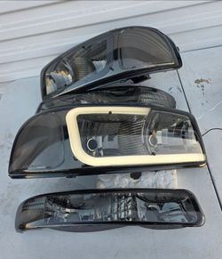 99-06 Gmc Sierra LED DRL Headlights Luces Micas Calaveras Faros Faroles Focos Headlamps