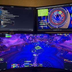 Triple Mount Setup Including 45” Oled LG MONITOR 