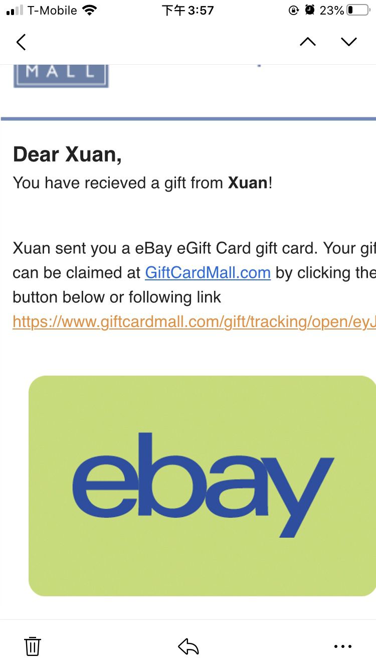 new ebay egift card