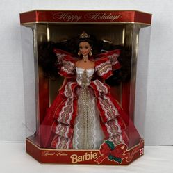 Vintage 1990s 1997 Mattel x Hallmark Special Edition Happy Holidays Barbie Doll