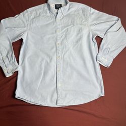 Charles Tyrwhitt Classic Fit Blue Button Down Pocket Long Sleeve Cotton Sz(M)