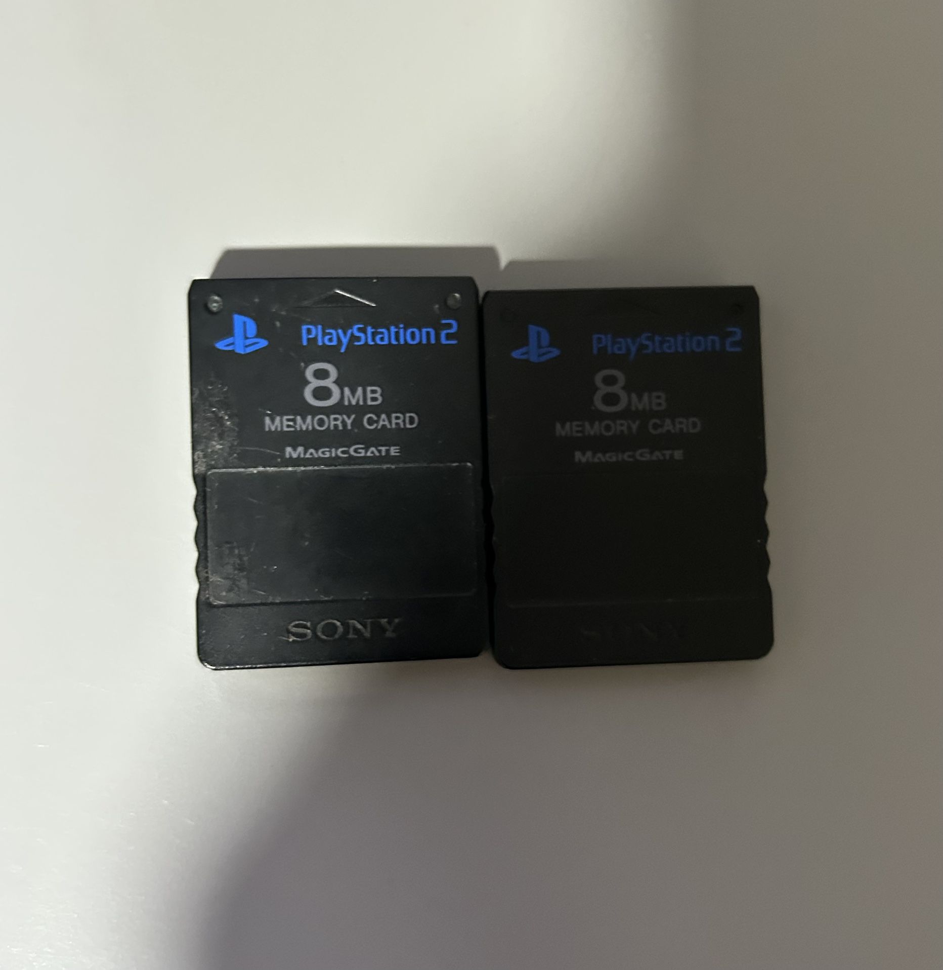 Sony Playstation 2 PS2 Official OEM 8mb Memory Card Genuine SCPH-10020 lot of 2