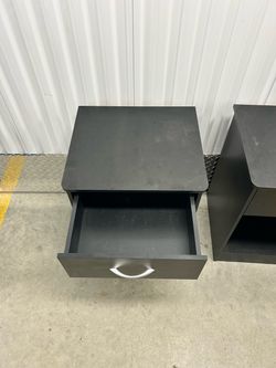 Pair of Black Nightstands – Like New