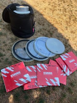 Massive Drumhead Lot (72 Pcs) + Profile Cymbal/Accessory Bag – Bulk Deal