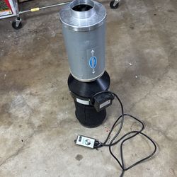 Hurricane 4” Inline Duct Fan With Silencer And Carbon Filter