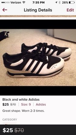 Black and white adidas