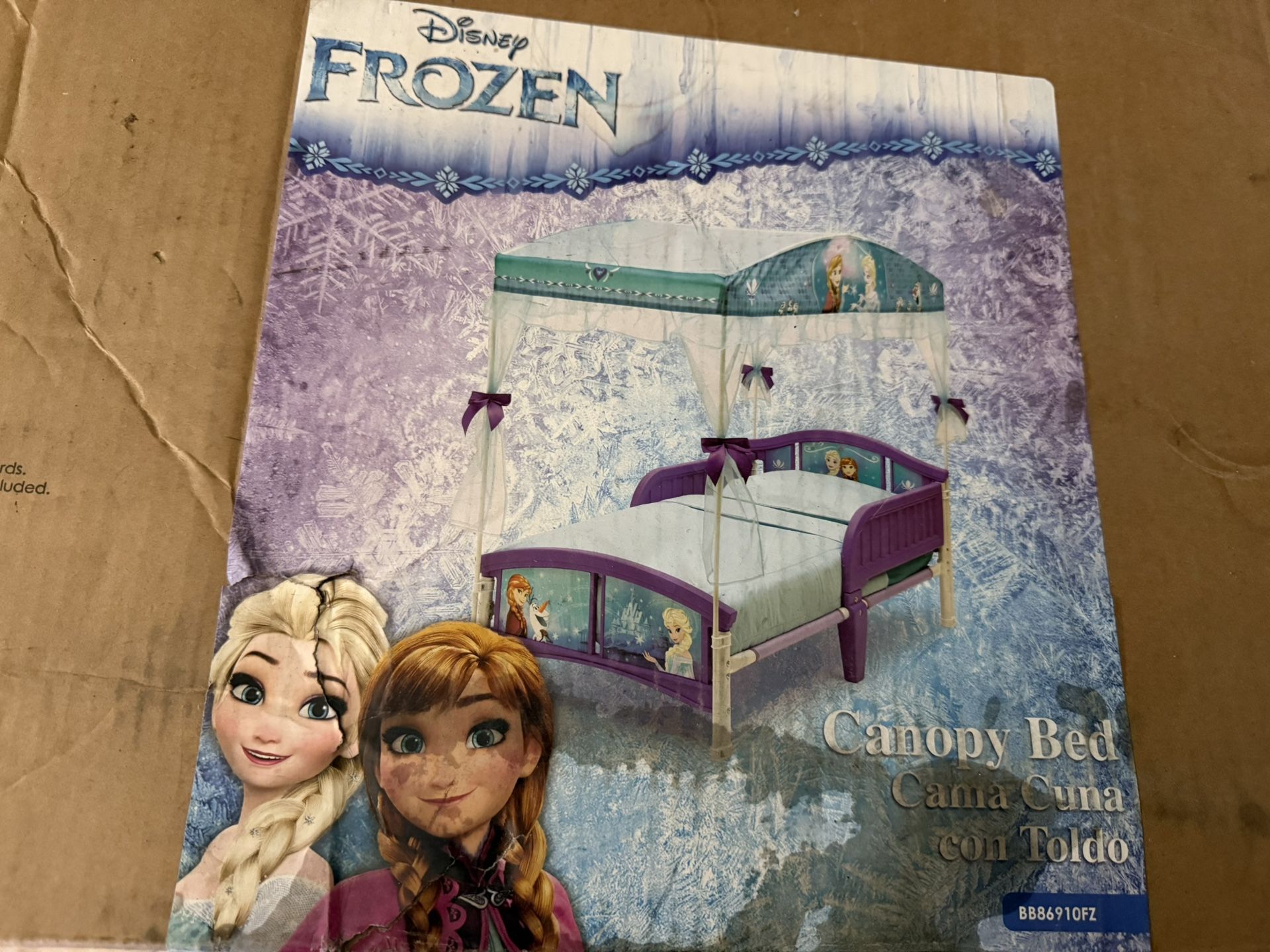 Frozen Elsa And Anna Canopy Toddler Bed