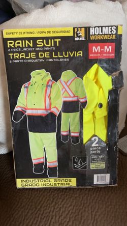 NEW MENS WORK RAIN SUIT SZ M
