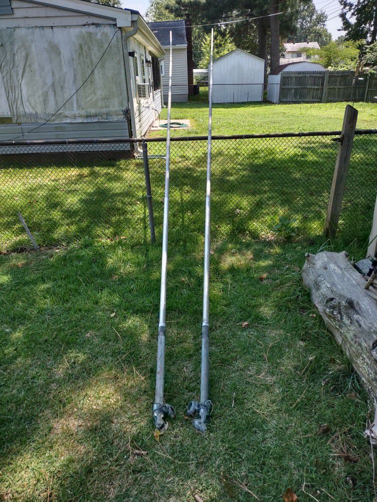 16 Ft Aluminum Outrigger Poles For Boat And Some Hardware