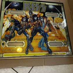 ORIGINAL KISS Pinball Back Glass Circa 1978