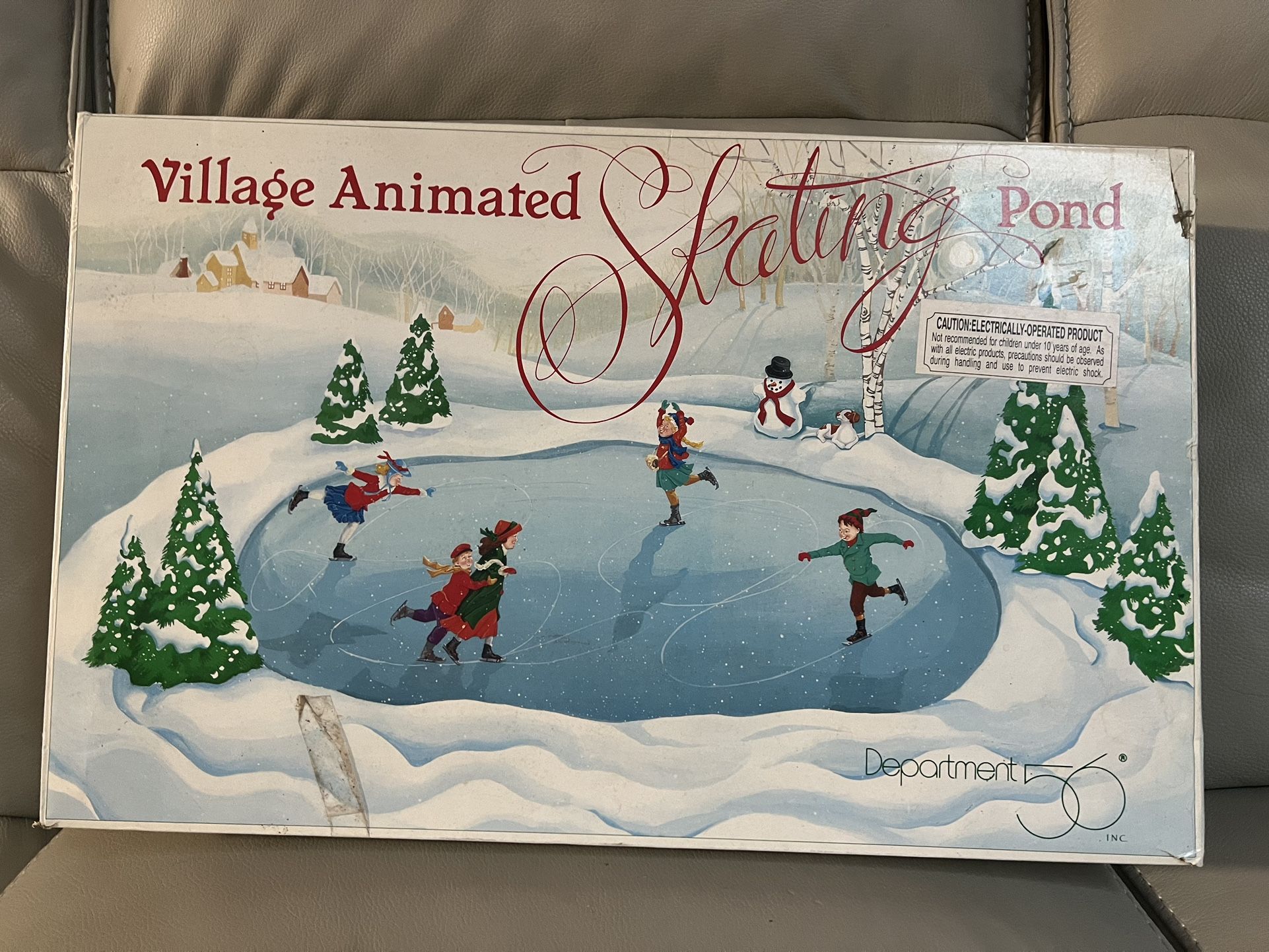 Department 56 Village Electric Animated Skating Pond Discontinued