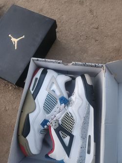 Jordan 4 white and blue sneakers #basketball #retro
