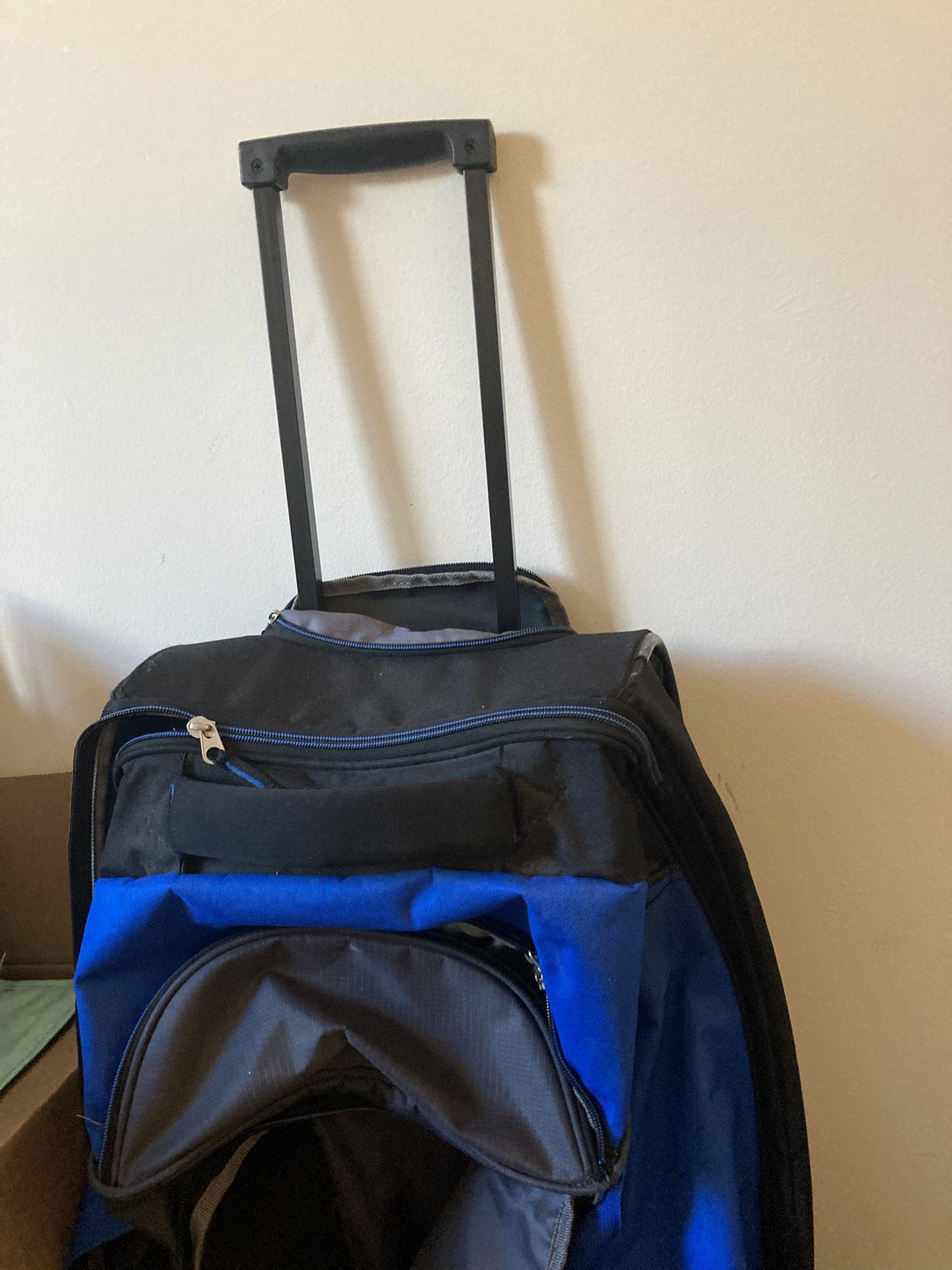 Blue 2-wheeled Duffel Bag