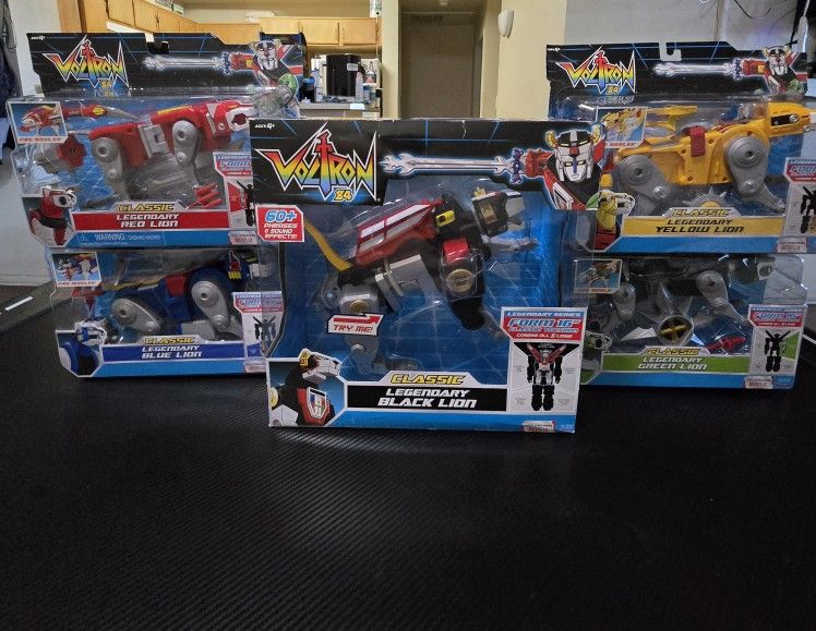 Playmates VOLTRON 84 Classic Complete Set of 5 Legendary Defenders 16" NIP 2017