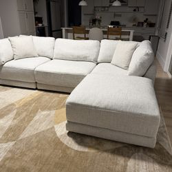 Down Feathers Sectional Modular Grey