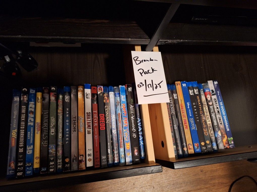 3D Bluray Movies For SALE