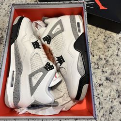 White Cement 4s Men Size 10 And 11 Brand New 100% Authentic 