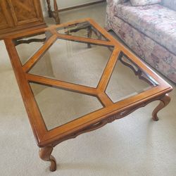 Wood And Glass Coffee Table