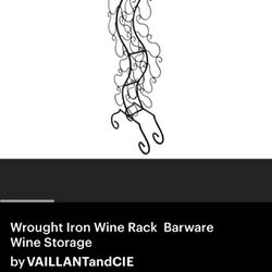 Wrought Iron Wine Rack  Barware Wine Storage - 
