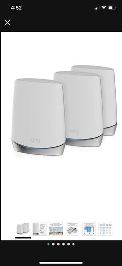 NETGEAR Orbi Whole Home Tri-Band Mesh WiFi 6 System (RBK753) – Router with 2 Satellite Extenders | Coverage up to 7,500 sq. ft. and 40+ Devices | AX42