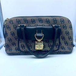 DOONEY & BOURKE black & gray signature D&B logo tote bag