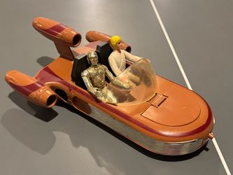 Star Wars vintage Land Speeder + Luke + C-3PO
