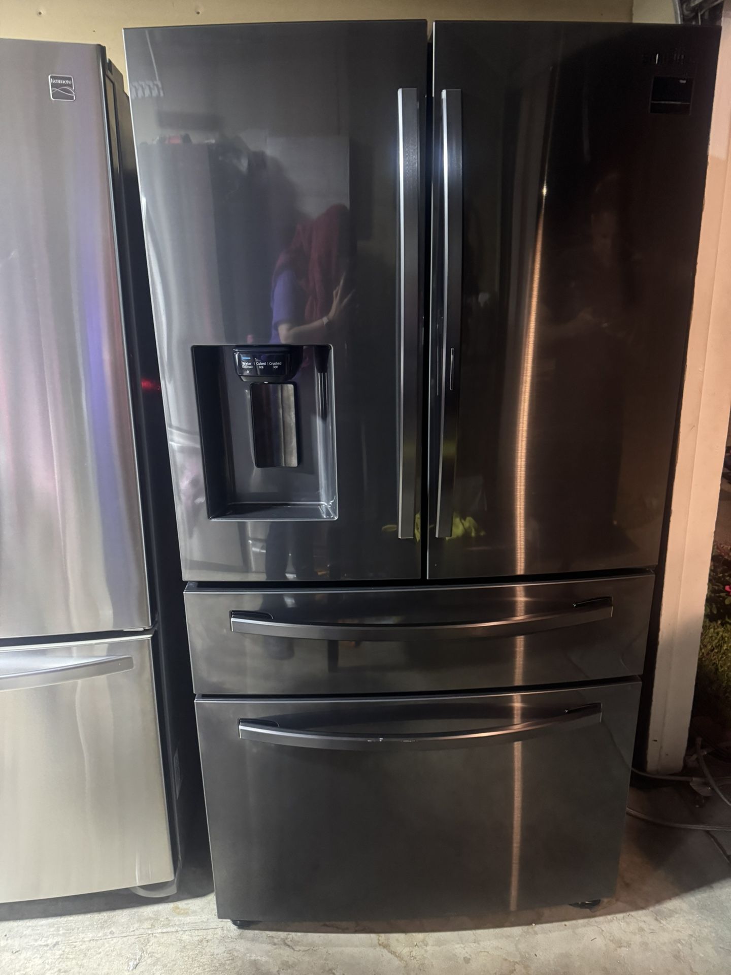 Refrigerator black stain steel