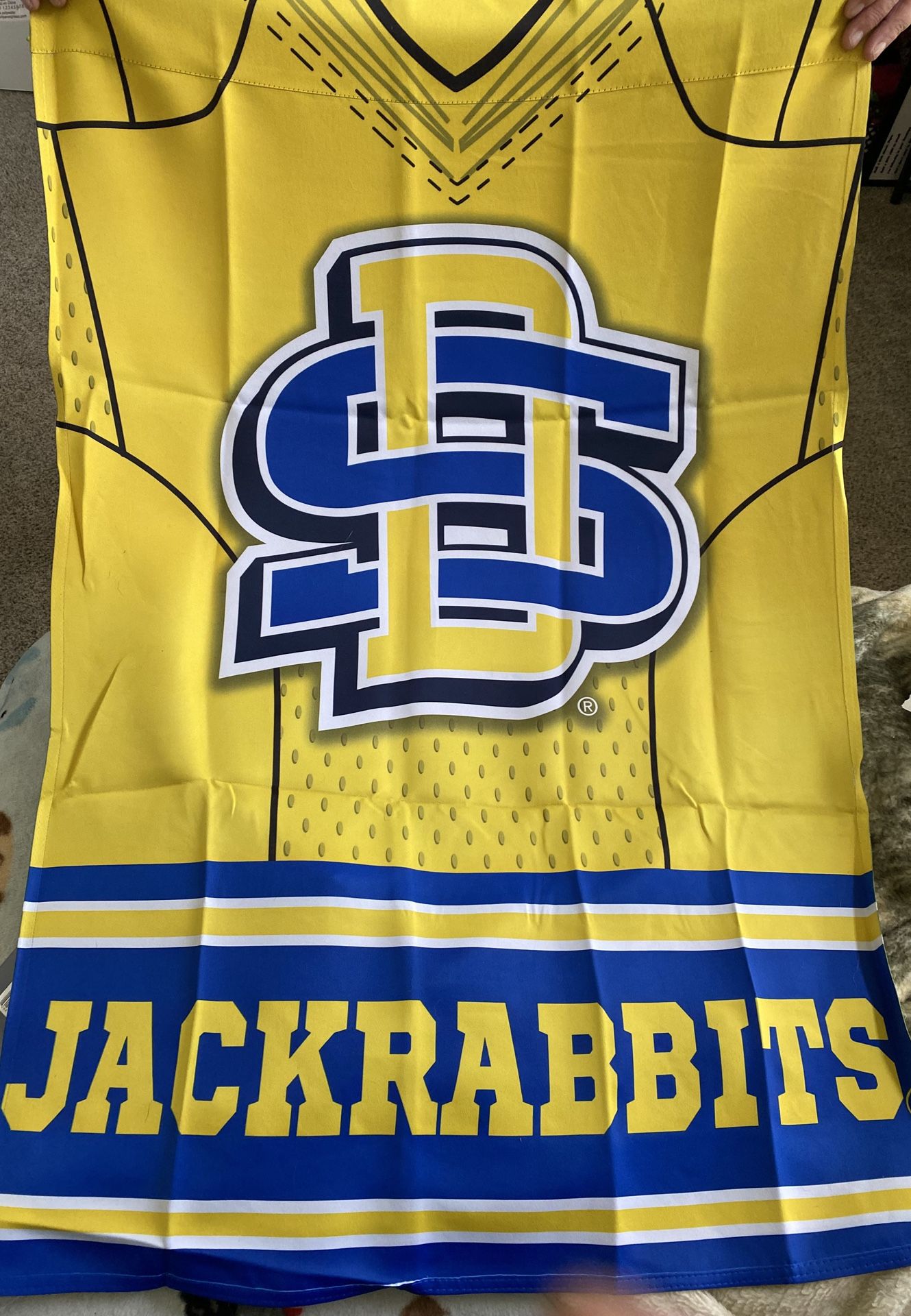 TWO SIDED South Dakota State Jackrabbits YARD Flag Garden 22" x 44" JACK RABBITS