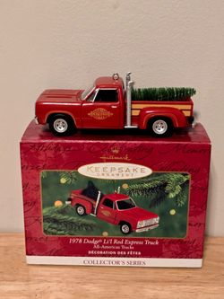 Vintage Hallmark Ornament 1978 Dodge Little Red Express Truck