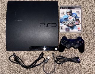 SONY PLAYSTATION 3 PS3 SLIM CONSOLE WITH VIDEO GAME & CONTROLLER