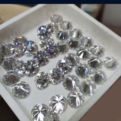 Price Is Negotiable-  1ct & 2ct  D Colorless VVS1 Lab Diamond Moissanite Loose Stone For Engagement Ring, Jewelry Making. Thumbnail
