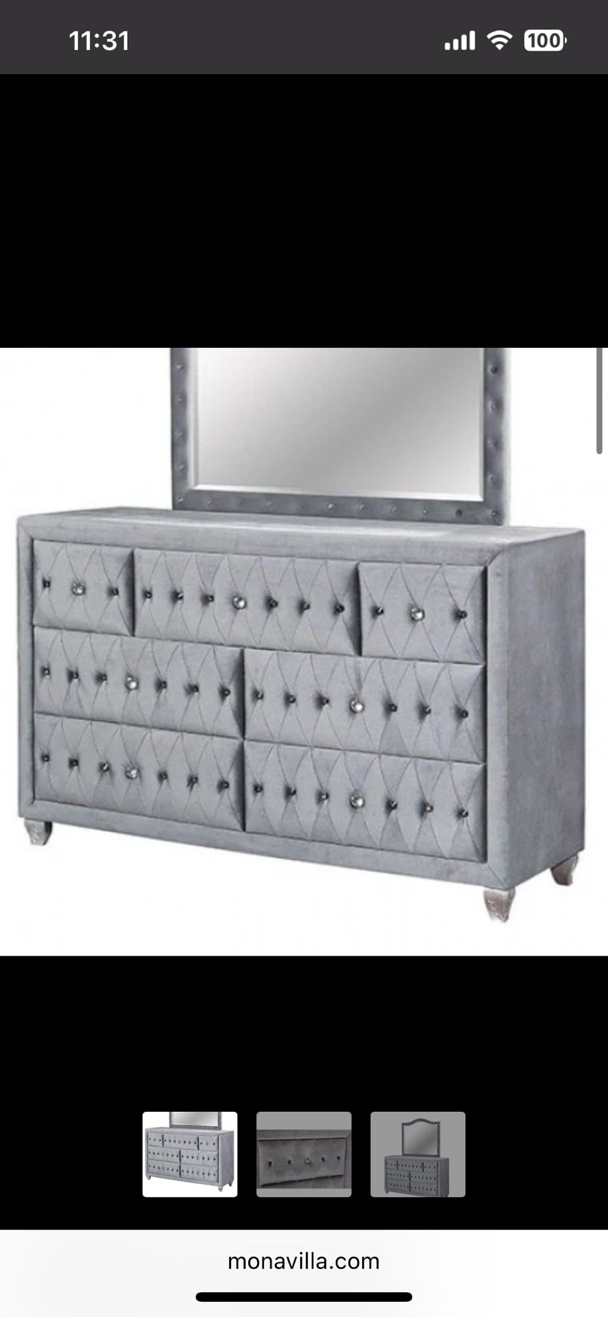 Sued Dresser Mirror