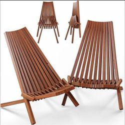 Melino Wooden Folding Tamarack Chair 2 Pack