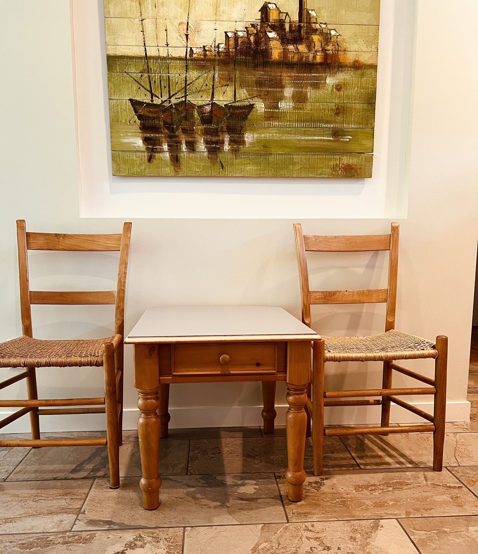 2 Chairs & End Table