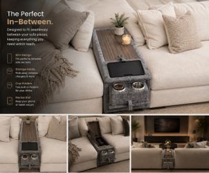 Grey Storage Cabinet for Sofa- Living room