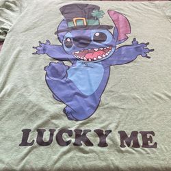 Disney Stitch Shirt “Lucky Me” - Size Large (42-44) , Teen size.