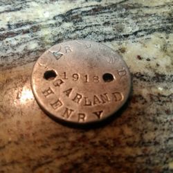 1918 Dog Tag Rare.