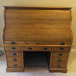 Roll Top desk w/ Matching File Cabinet