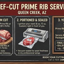 Restaurant-Quality Hand-Cut Steaks: