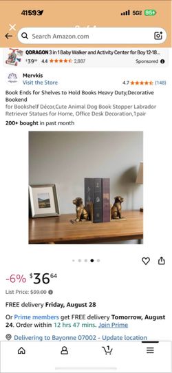 Brand New Mervkis Labrador Dog Bookends, 1 Pair