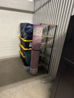 Corner Shelf Unit with Wood Shelves