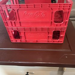 2 Coca Cola Red Crates