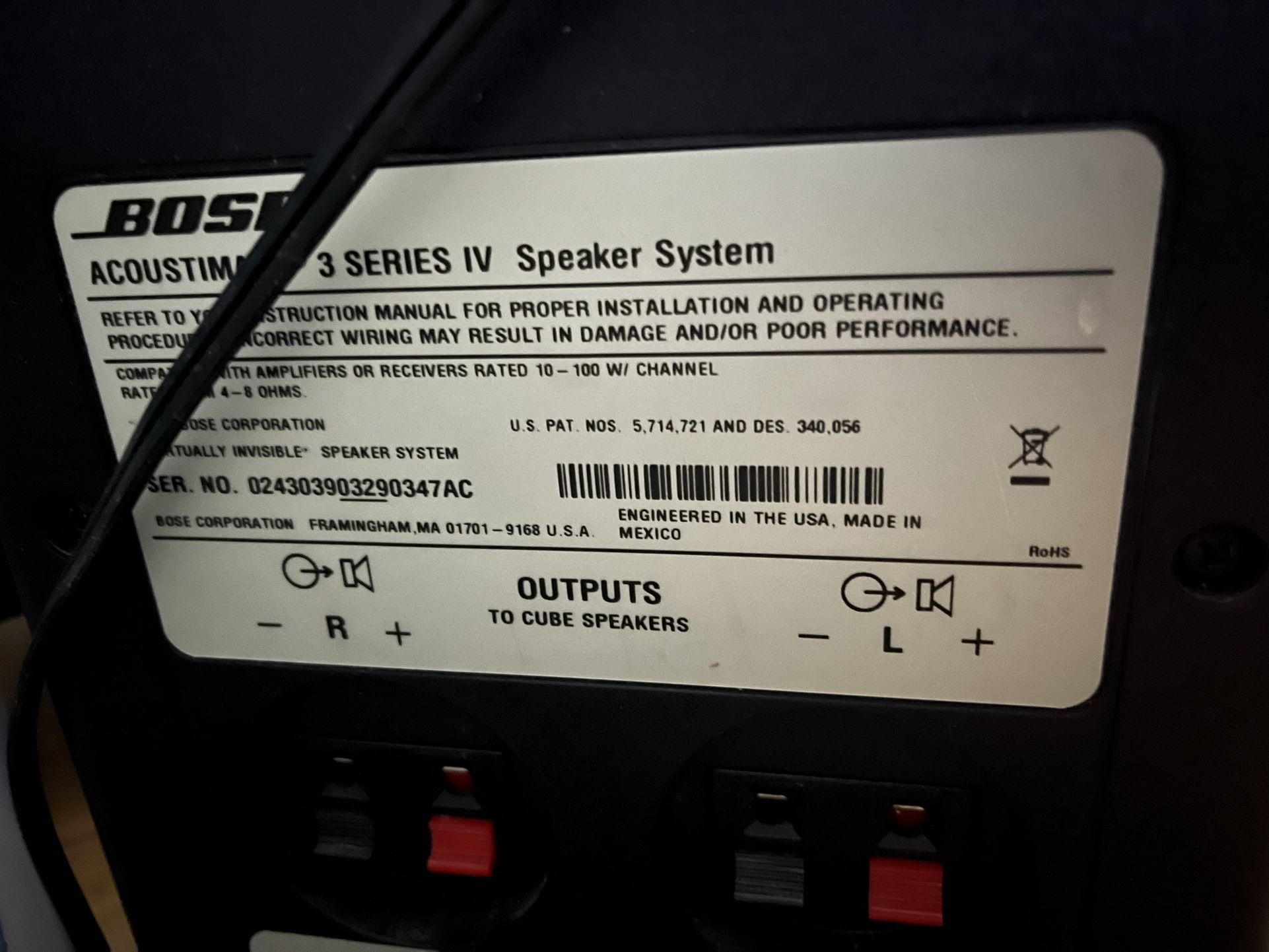 Amplifier Bose Acoustimass 10 With Onkyo Receiver Acoustimass