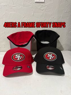 NFL new era San Francisco 49ers red and black 9forty a frame SnapBack hats