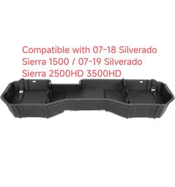 DNA Motoring Under Seat Storage Box Compatible with 07-18 Silverado Sierra 1500 / 07-19 Silverado Sierra 2500HD 3500HD Crew Cab Pickup, SBOX-002