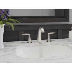 KOHLER Alteo 8 in. Widespread 2-Handle Water-Saving Bathroom Faucet in Vibrant Brushed Nickel