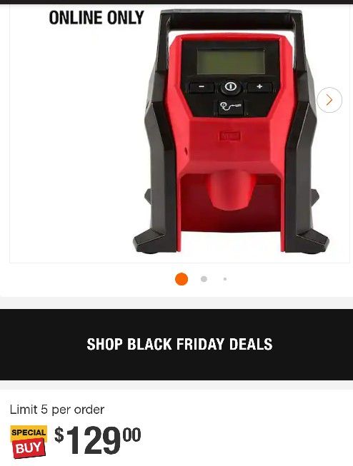 Milwaukee M12 Tire Inflator Tool Only 