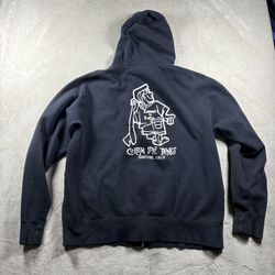 Kanvas By Katin Hoodie Men’s XL Navy Blue Hoodie Full Zip Surf Surfing #1A