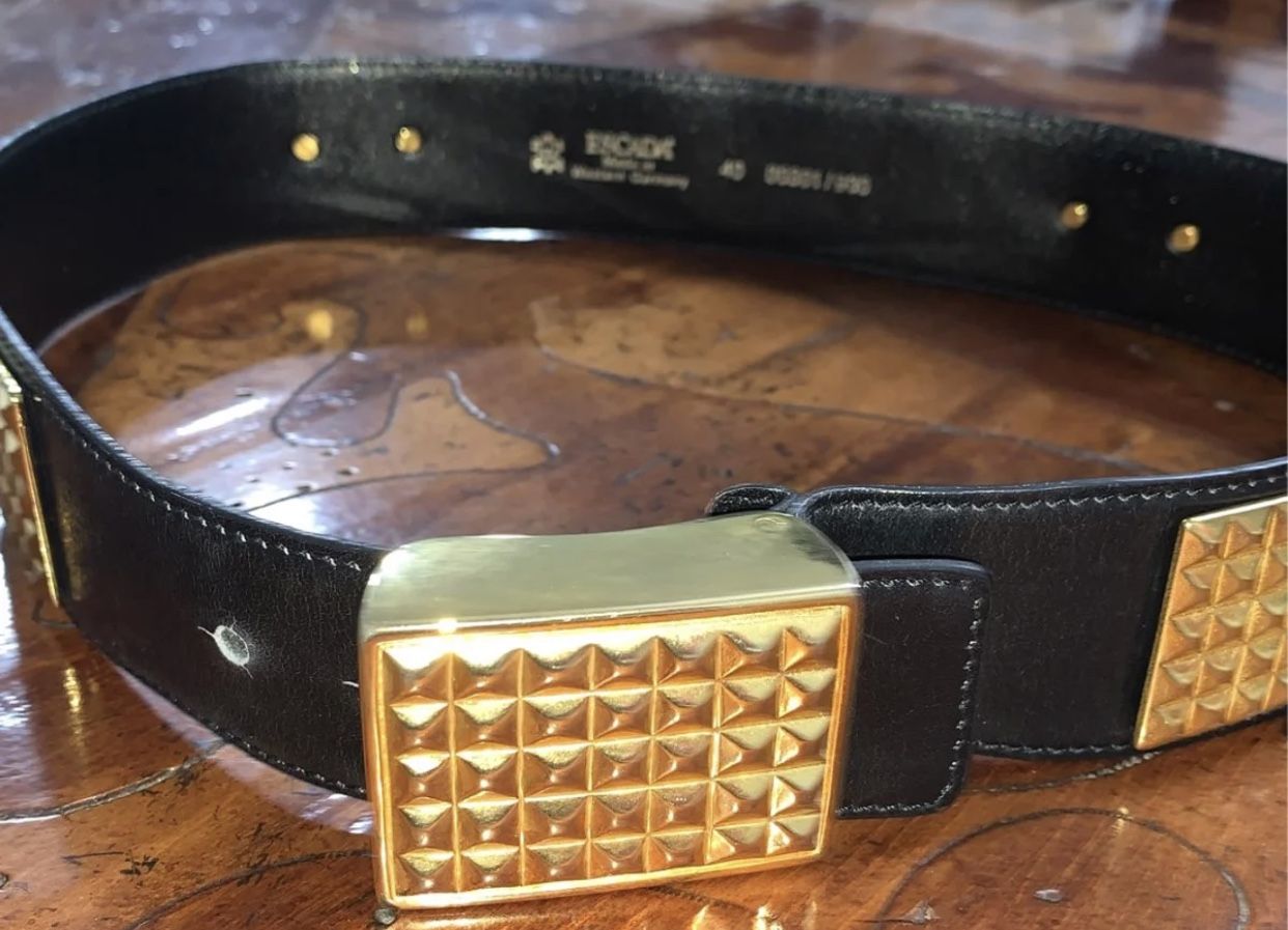 Vintage Escada‎ Belt ~ Red/Navy/ Gold ~ Size 34 XS Military, Marine, Luxury ESCADA Multicolor Belts for Women for sale | eBay main image 3