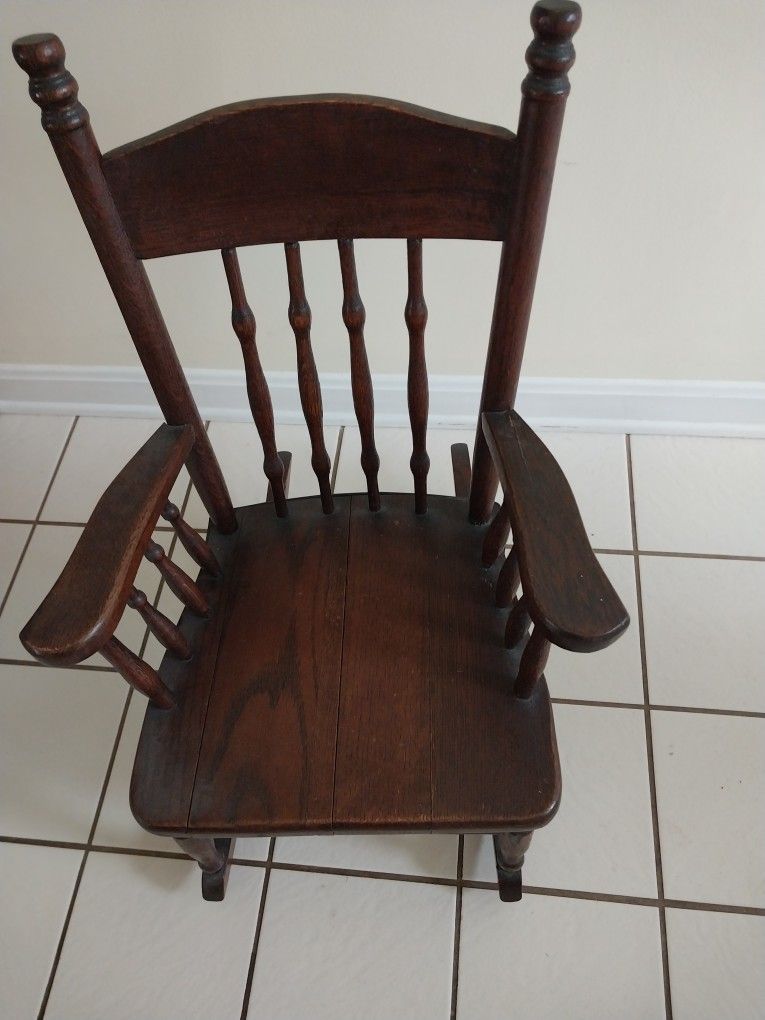 Vintage Childs Wooden Rocker 